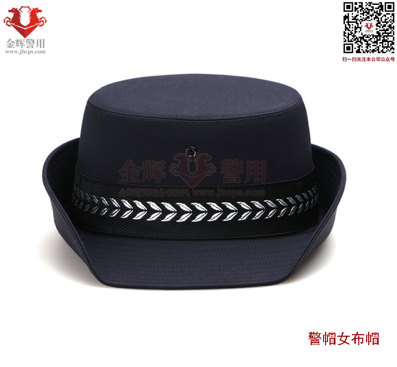 警帽女布帽，正品女警帽，女警察執(zhí)勤帽(黑色,白色)